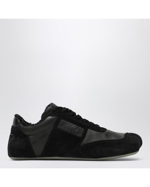 MM6 by Maison Margiela Black Leather And Suede Anatomic Sneakers for men