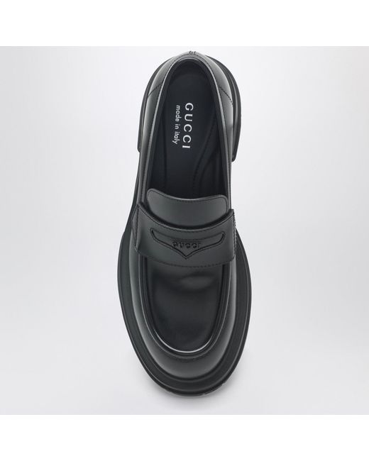 Gucci Black Loafer With Logo for men
