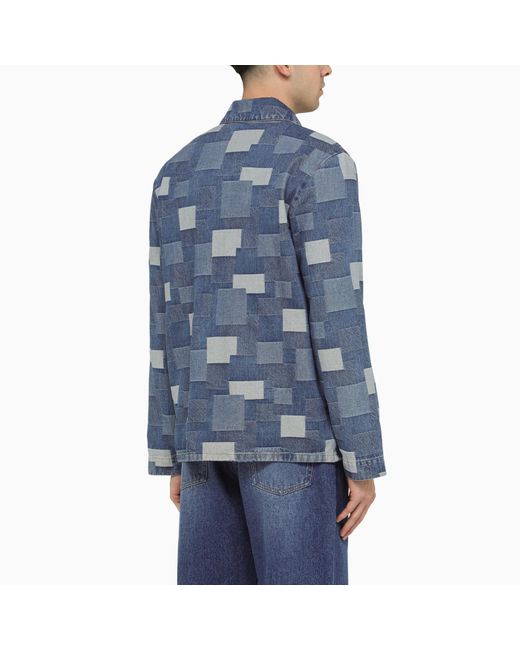 A.P.C. Blue Kerlouan Jacket In Indigo Denim for men