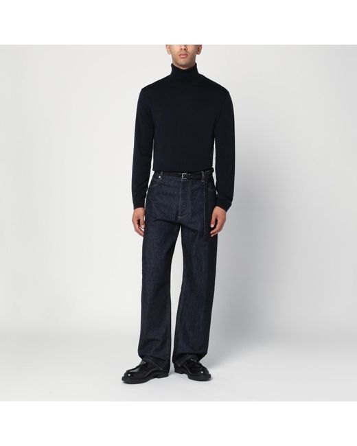 Roberto Collina Blue Wool Turtleneck Sweater for men
