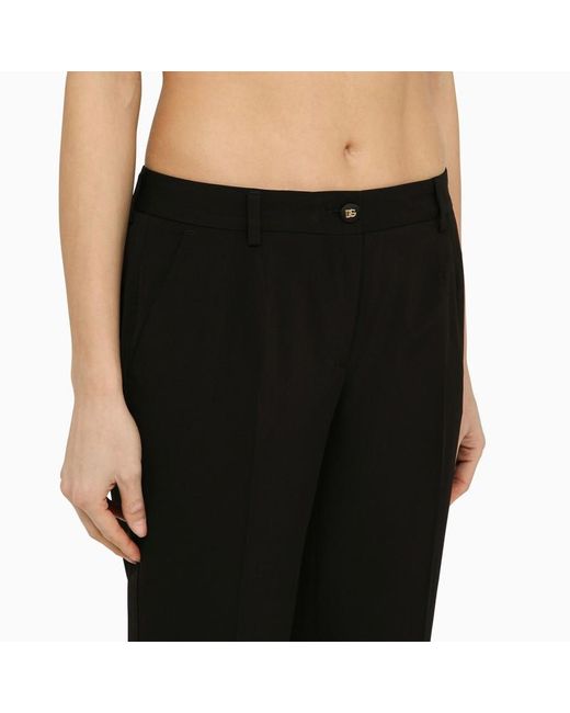 Pantalone in lana di Dolce & Gabbana in Black