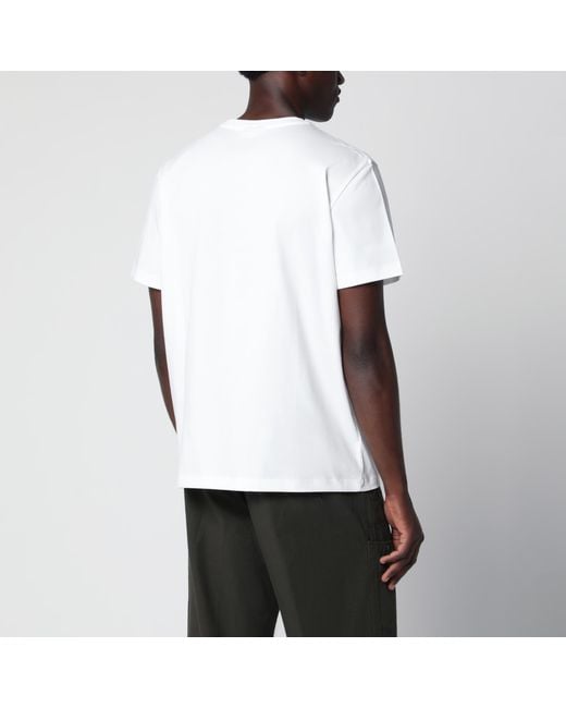 Parajumpers White Cotton T-Shirt With Logo Patch for men