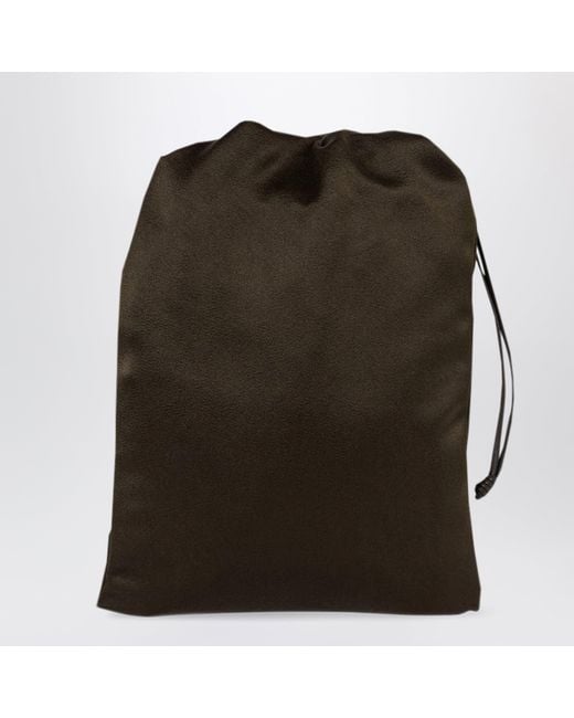 The Row Green Ray Dark Silk Pouch