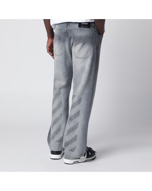Off-White c/o Virgil Abloh Gray Washedeffect Jeans for men