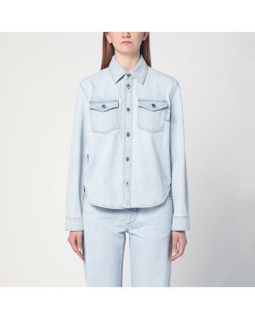 Chemise Clair En Denim Extra Bleach Bottega Veneta en coloris Blue
