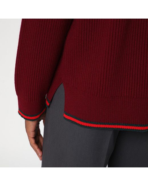 Pull Nervuré Gucci pour homme en coloris Red
