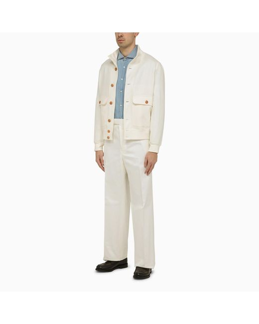Brunello Cucinelli White Lightweight Jacket for men