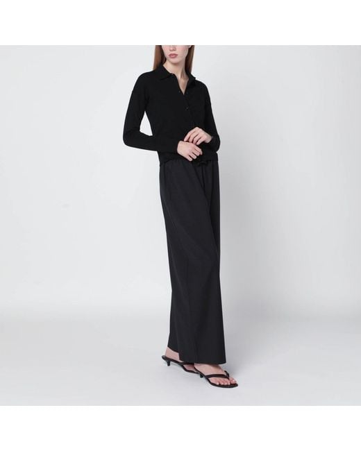 Max Mara Black Wool-Blend Cardigan