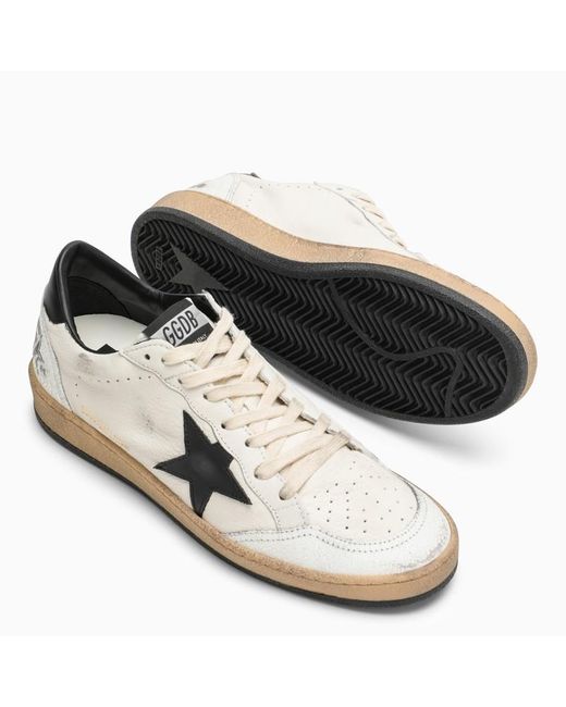 Sneaker ball star bianca/nera di Golden Goose Deluxe Brand in White