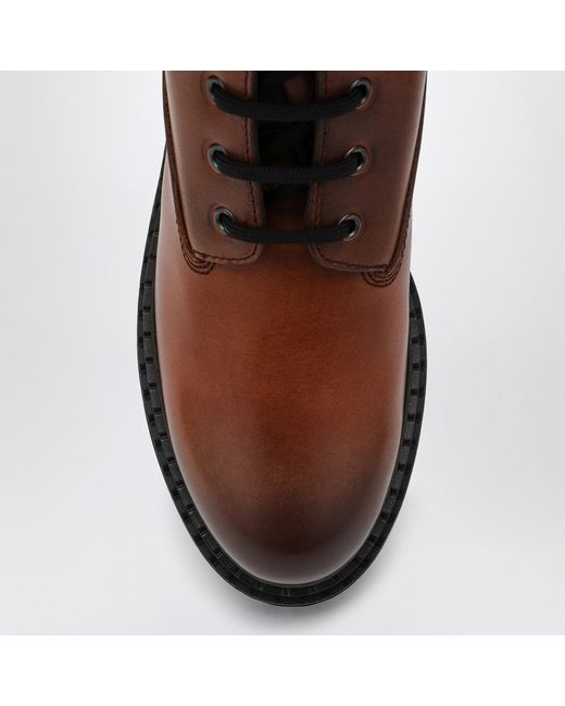 Prada Brown Leather And Re-Nylon Booties