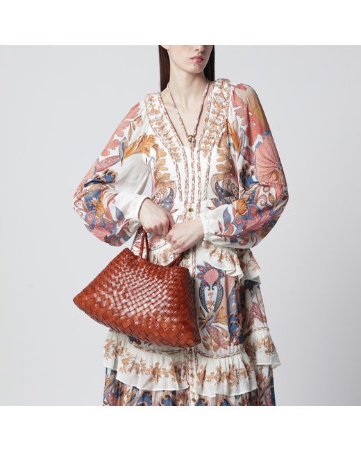 Dragon Diffusion Brown Santa Croce Small Bag Light