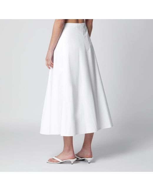 Jacquemus White Flared Triangle Skirt