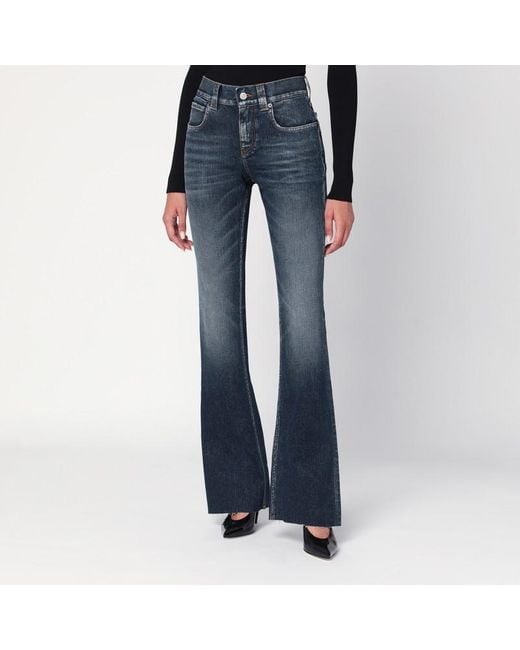 Balenciaga Blue Dark Bootcut Slim Fit Jeans
