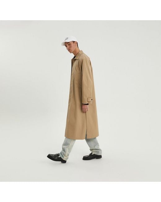 1989 STUDIO Metallic Mackintosh Coat Beige for men