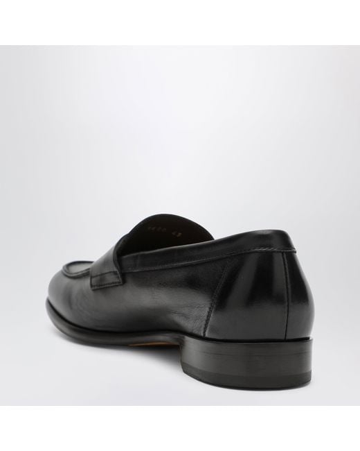 Doucal's Black Penny Loafer for men