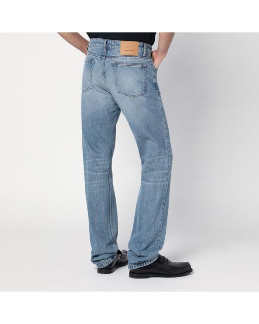 AMI Blue Jeans With Washed Effect for men