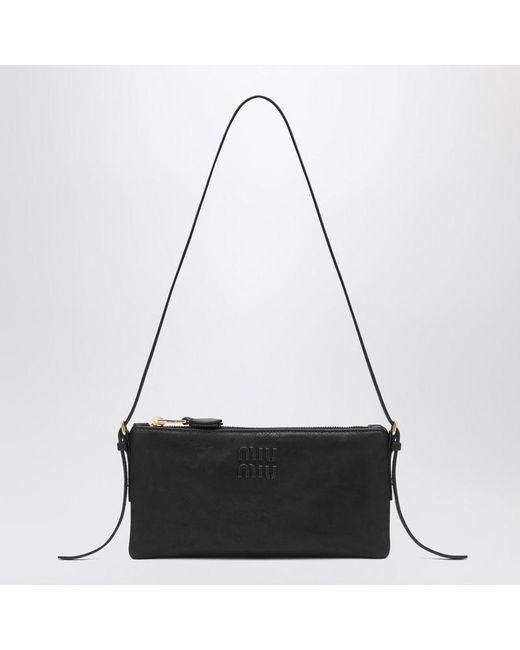 Mini Pochette Noire En Nappa Miu Miu en coloris Black