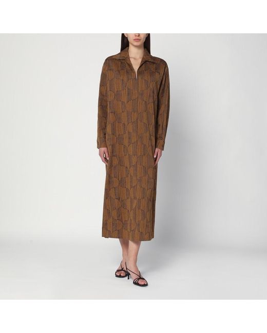 Max Mara Brown Hemdblusenkleid