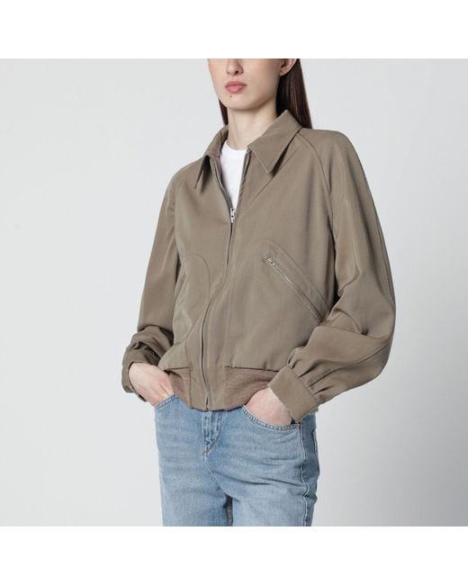 Maison Margiela Brown Virgin Wool Zip-Up Jacket