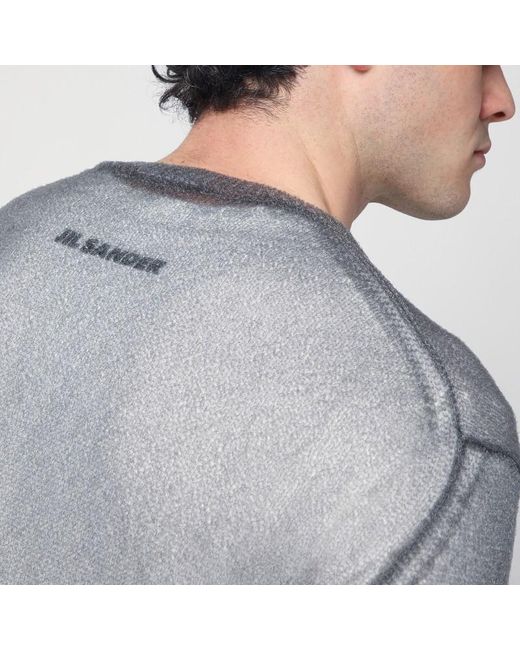 Maglione con design a strati di Jil Sander in Gray da Uomo