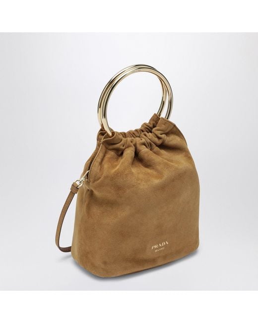 Prada Brown Mini Bucket Bag