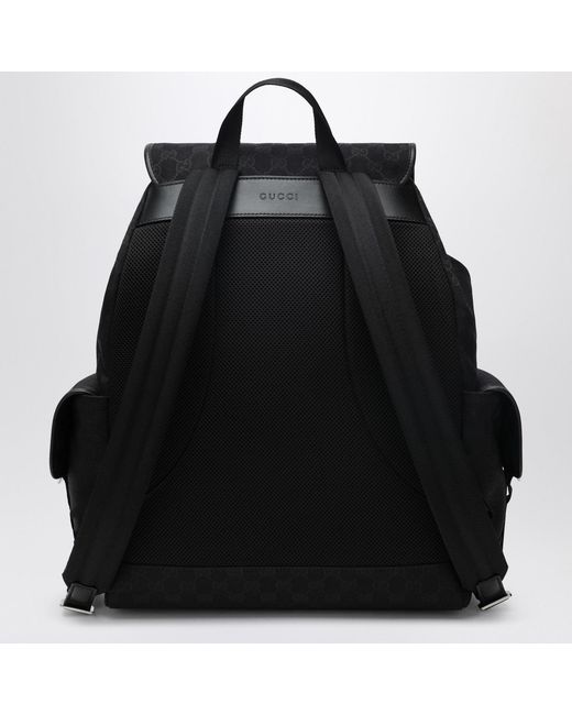 Gucci Black Large Gg Fabric Backpack for men