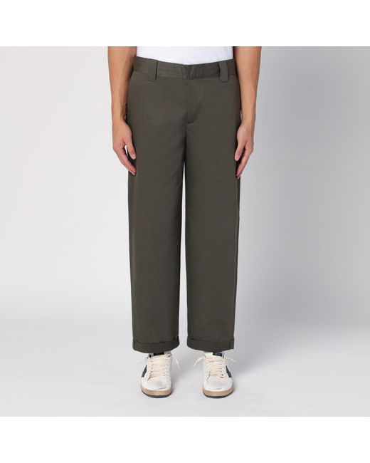 Golden Goose Deluxe Brand Gray Military Cotton-Blend Trousers for men