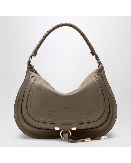 Chloé Gray Taupe Marcie Shoulder Bag