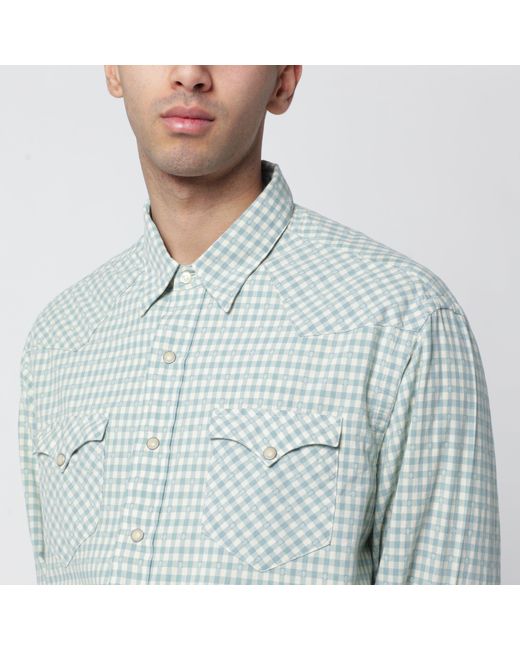 Polo Ralph Lauren Blue Classic-Fit Madras Western Shirt for men