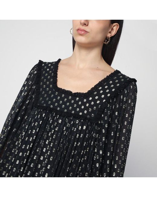 Chloé Black Dress With Lurex Thread