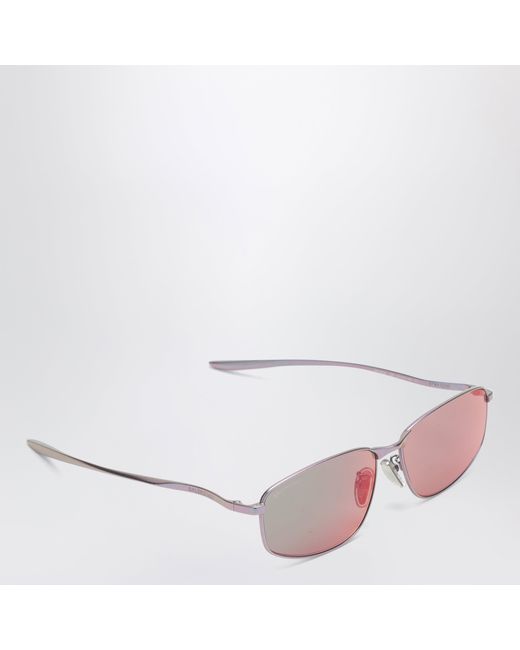 Balenciaga Green Rectangular Metallic Sunglasses