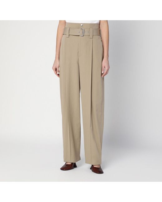 Bottega Veneta Natural Straight Trousers