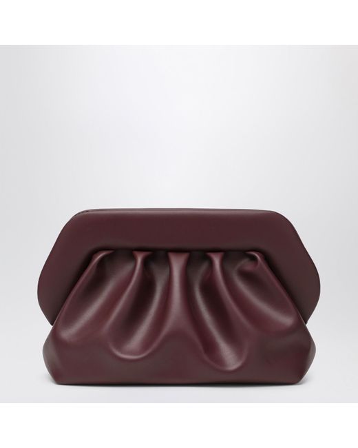 THEMOIRÈ Brown Medium Bios Clutch Prune