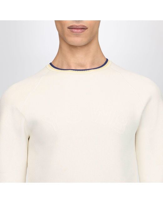 Adidas by Wales Bonner White Cream Nylon-Blend Sweater