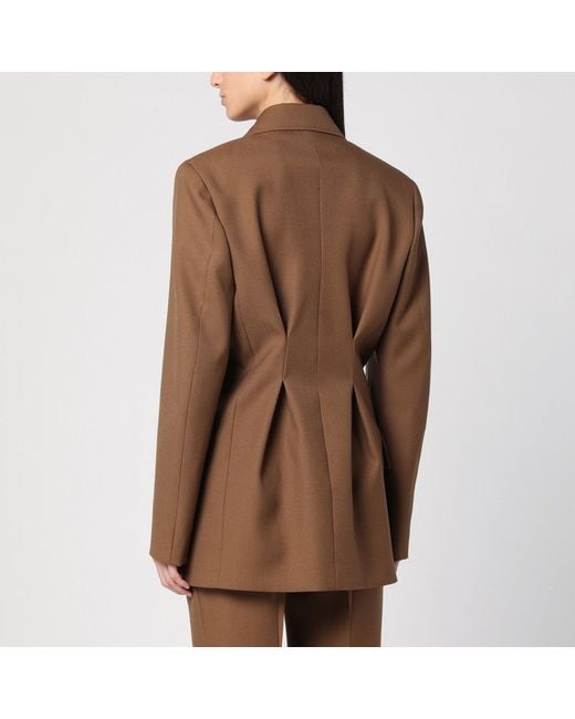 Jil Sander Brown Wool Double-breasted Jacket