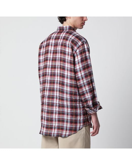 DSquared² Red Long-Sleeve Plaid Shirt for men