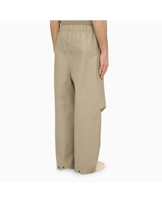 Fear Of God Natural Rubberized Wide-leg Trousers Dune for men