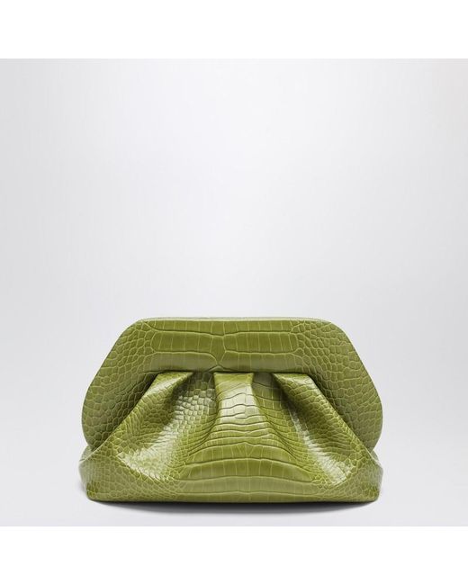 Clutch Tia Couleur Kiwi Effet Coco THEMOIRÈ en coloris Green