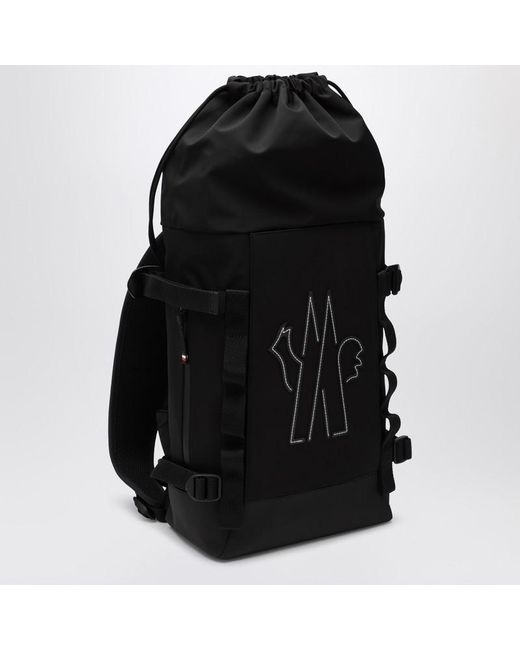 Moncler Schwarzer Nylon-Rucksack Mit Logo in Black für Herren