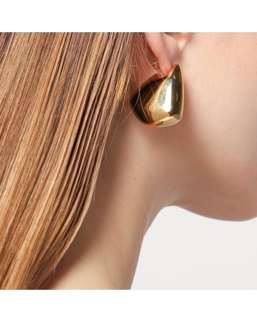 Bottega Veneta Metallic Small Fin Earrings