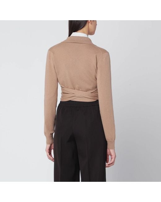 Dolce & Gabbana Black Beige Wrap Cardigan In Cashmere