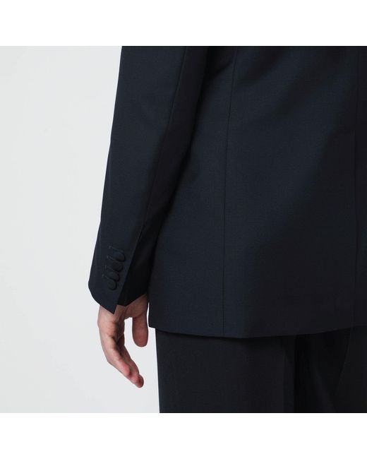 Dolce & Gabbana Blue Dark Wool Single-Breasted Jacket for men