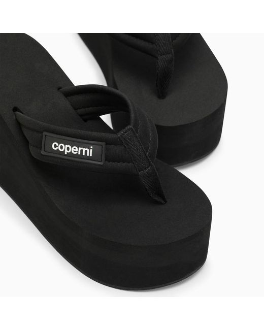Sandalo zeppa con logo di Coperni in Black