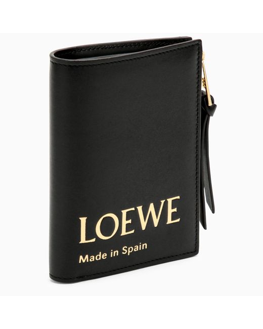 Loewe Black Leather Wallet With Logo