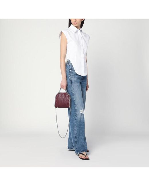 Borsa tote micro falabella color prugna di Stella McCartney in Purple