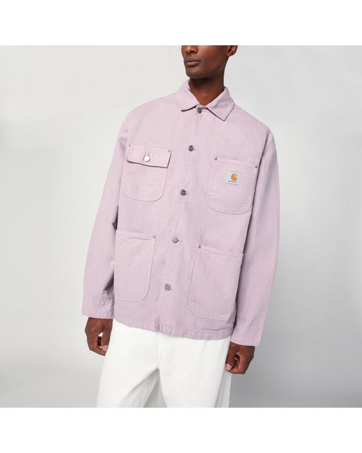 Carhartt Pink Walter Chore Coat Fog for men