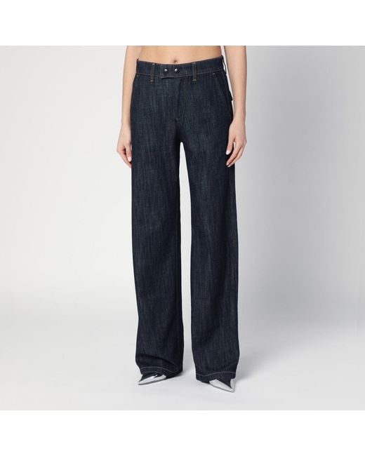Department 5 Blue Straight-Leg Mouning Dark Jeans