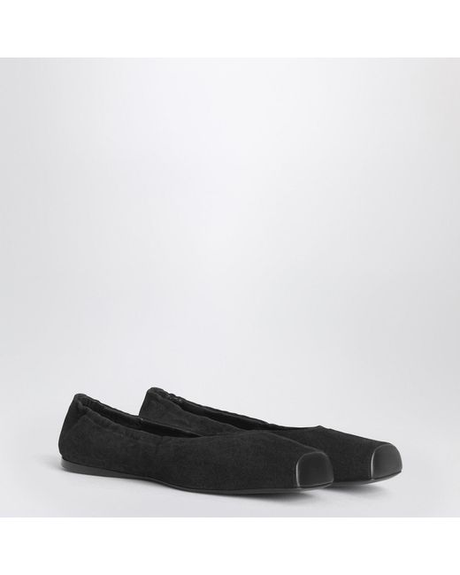 Alaïa Black Two-Tone Ballerina With Square Toe