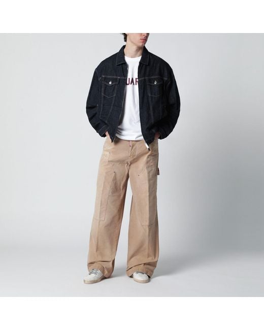 DSquared² Black Zipup Denim Jacket for men
