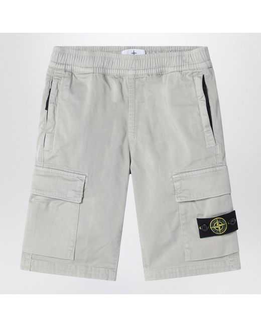 Stone Island Gray Pearl Cargo Shorts